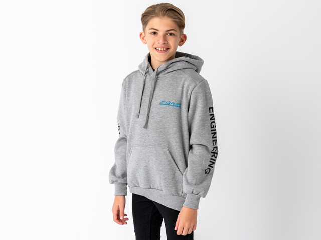 Superior Youth Hoodie Grey Marle with Sleeve Logo (Each) - SUP-HOODIE-LOGO-Y-GREY-XXX
